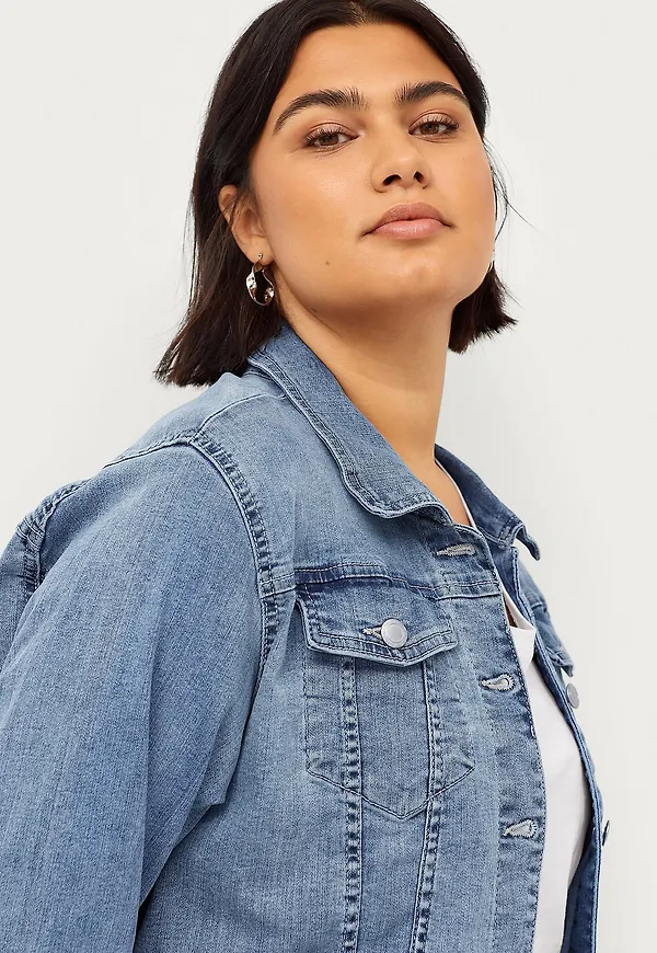 Ellos Plus collection - Jeansjacka Florida - Blå
