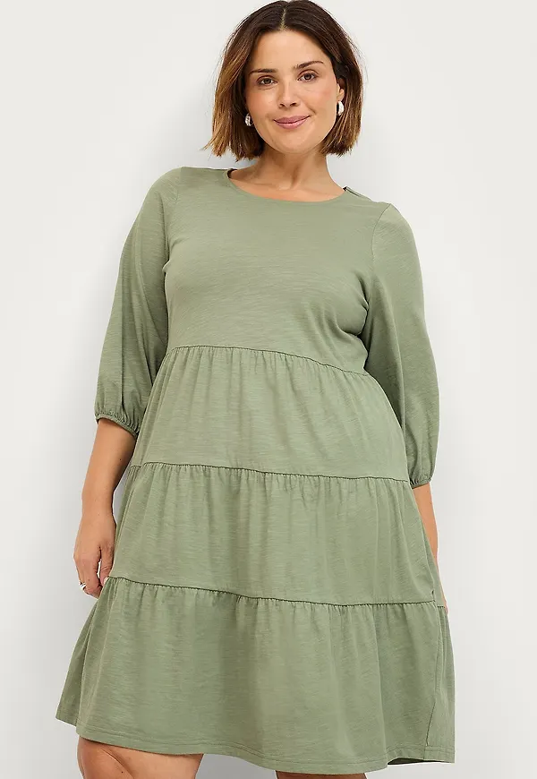 Ellos Plus collection - Klänning Åsa - Grön