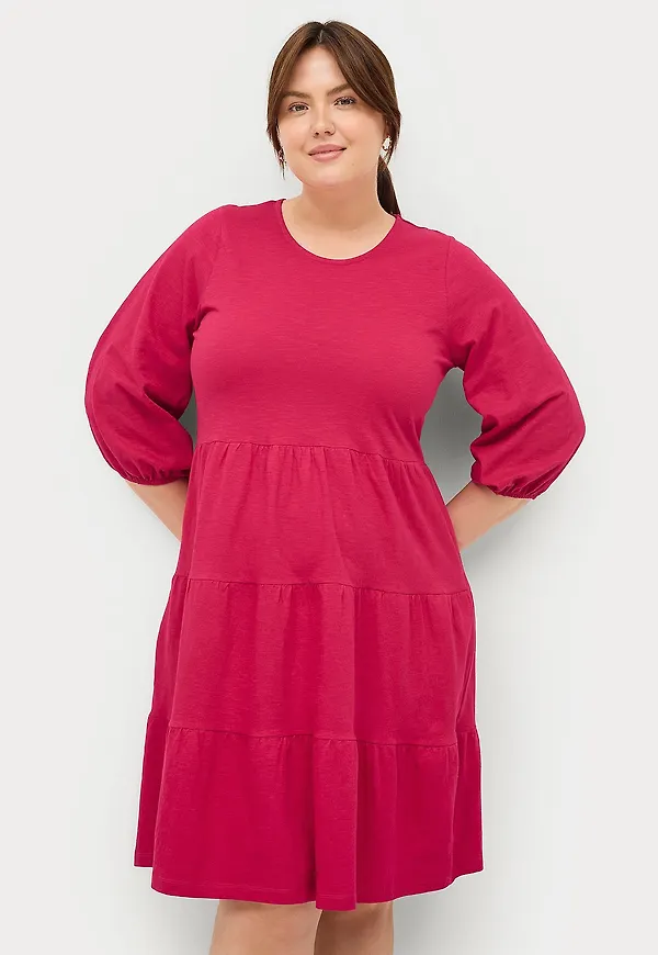 Ellos Plus collection - Klänning Åsa - Rosa