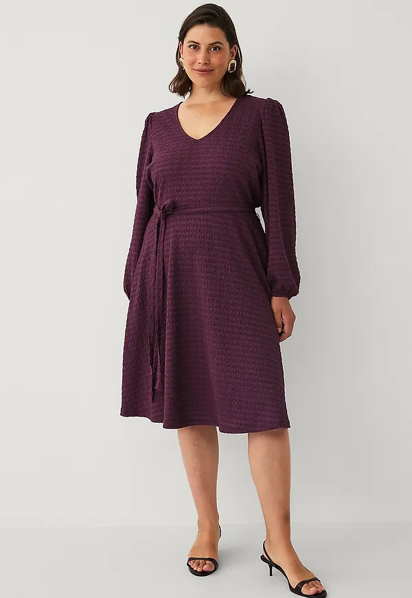 Ellos Plus collection - Klänning med ballongärmar - Lila