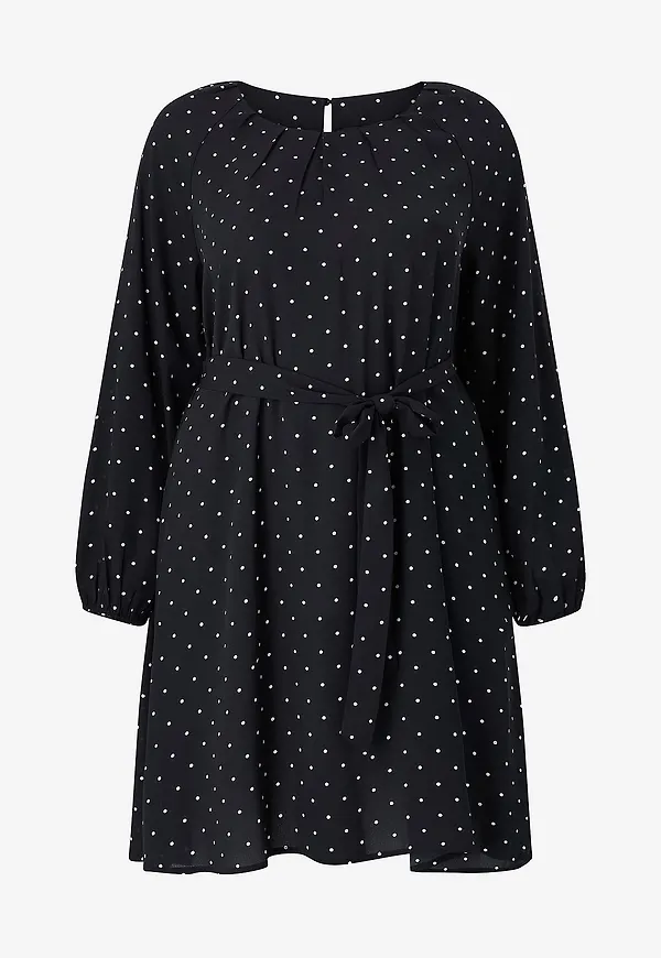 Ellos Plus collection - Klänning med ballongärmar - Svart