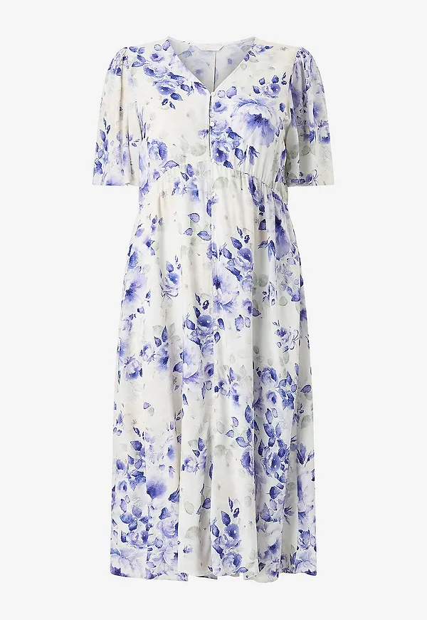 Ellos Plus collection - Klänning Med Knappar - Lila
