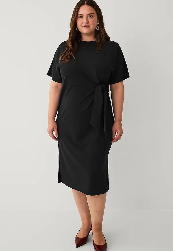 Ellos Plus collection - Klänning med knytdetalj - Svart