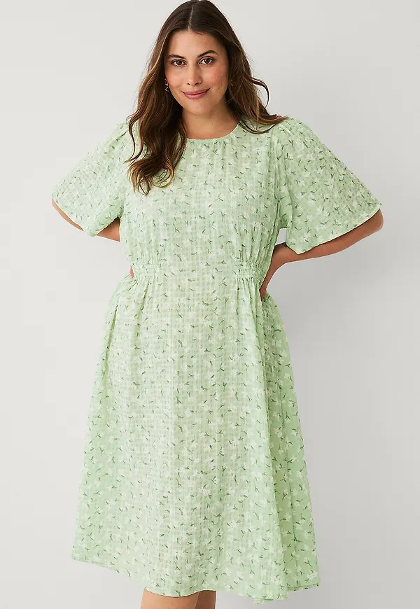 Ellos Plus collection - Klänning med smock - Grön