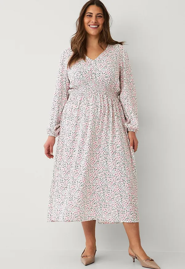 Ellos Plus collection - Klänning med smock - Rosa