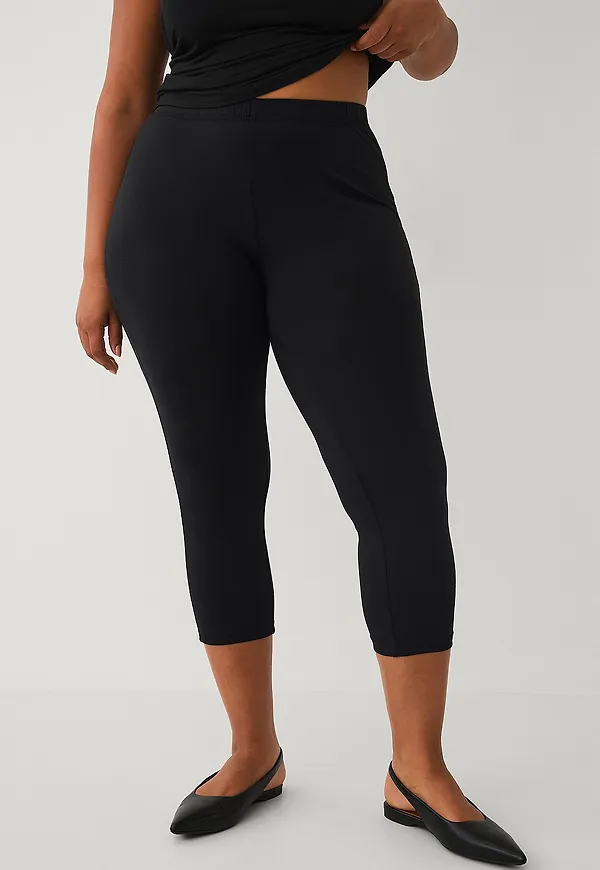 Ellos Plus collection - Leggings med caprilängd - Svart