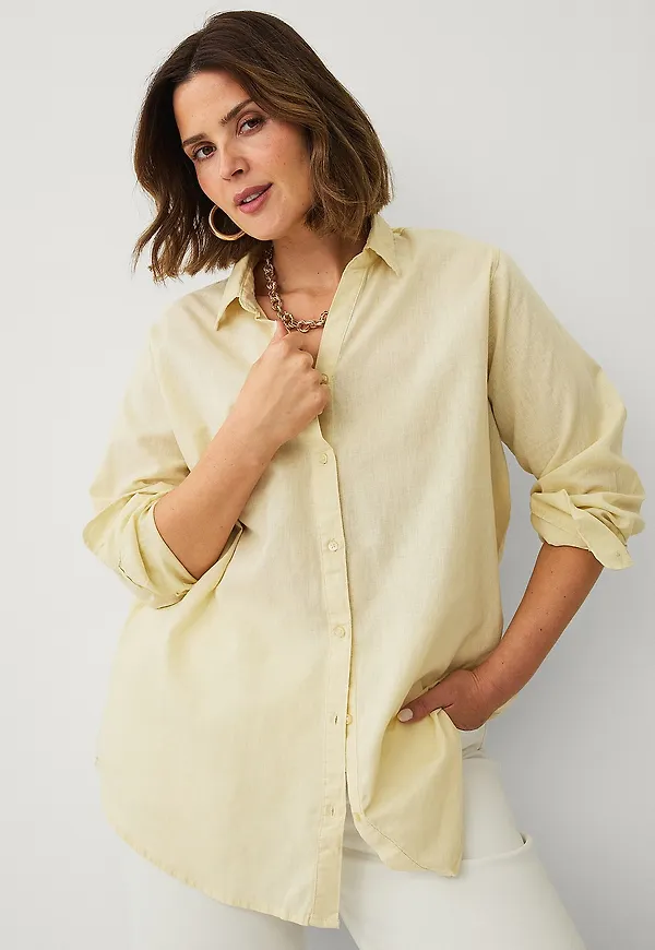 Ellos Plus collection - Linneskjorta - Gul