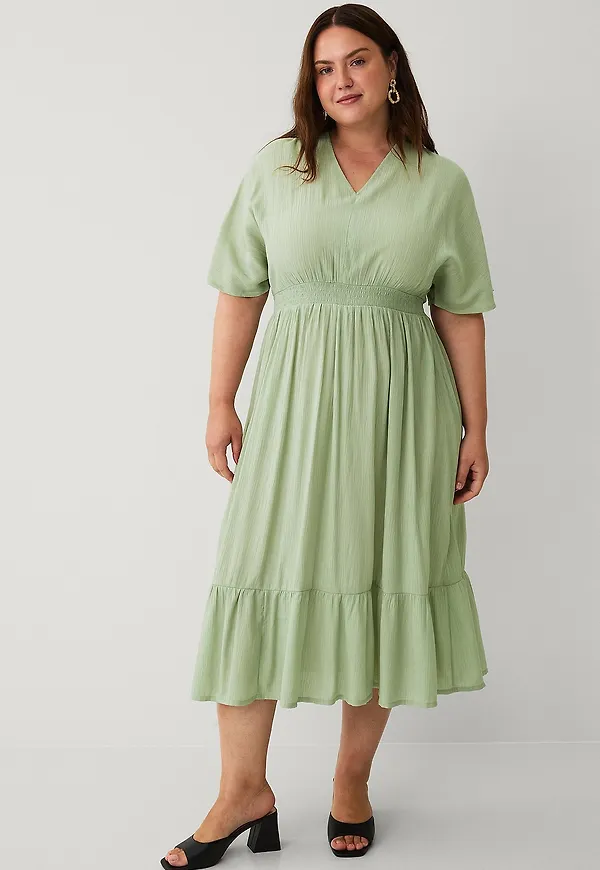 Ellos Plus collection - Maxiklänning med smock - Grön