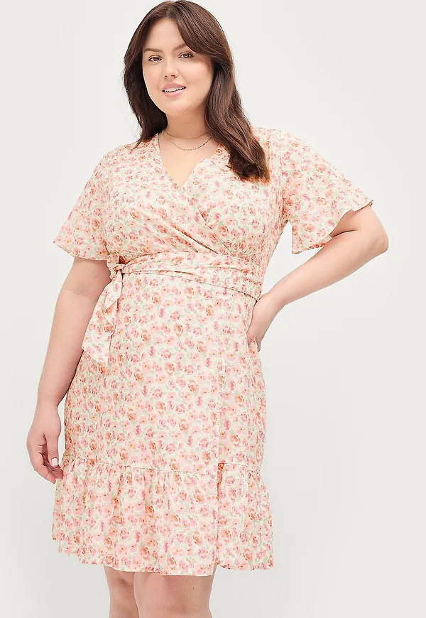 Ellos Plus collection - Omlottklänning Noomi - Rosa