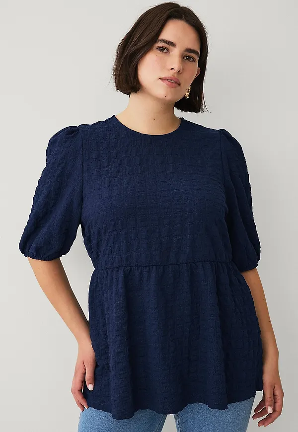 Ellos Plus collection - Peplumtopp - Blå