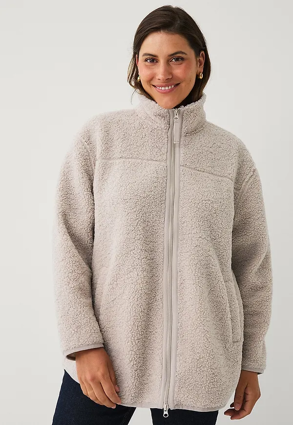 Ellos Plus collection - Pilejacka med ståkrage - Beige
