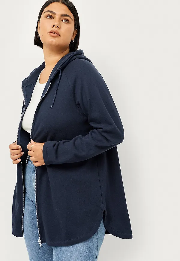 Ellos Plus collection - Sweatshirt med dragkedja - Blå