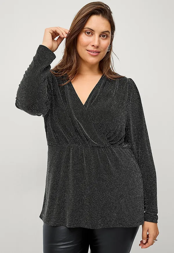 Ellos Plus collection - Topp med omlott - Svart
