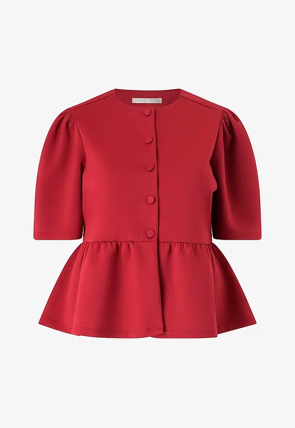 Ellos Plus collection - Topp med peplum - Röd