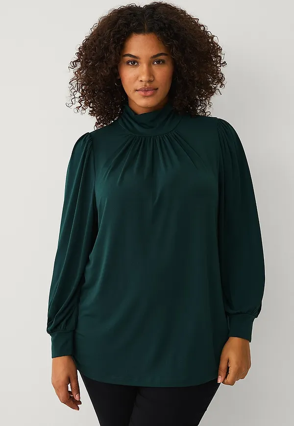 Ellos Plus collection - Topp med puffärmar - Grön