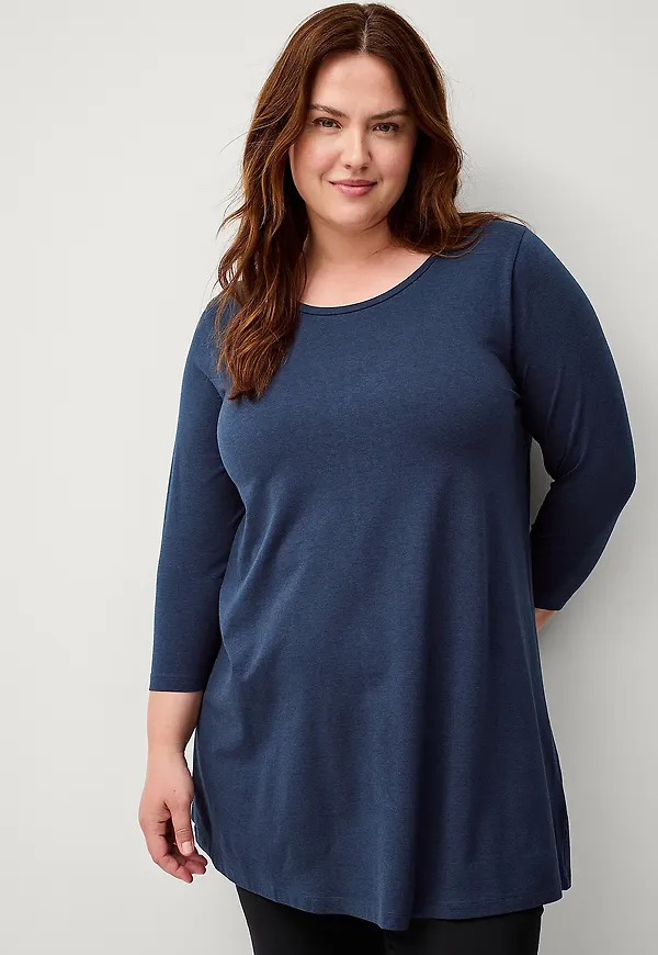 Ellos Plus collection - Tunika med rund hals - Blå
