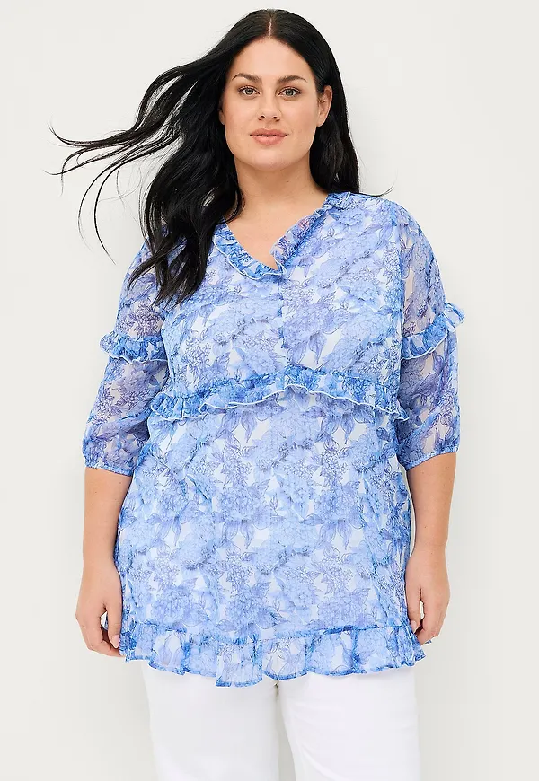 Ellos Plus collection - Tunika Mindy - Blå