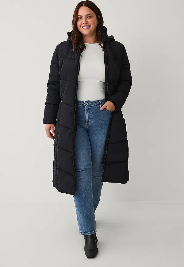 Ellos Plus collection - Vadderad kappa - Svart