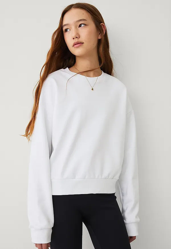 Ellos STUDIO - Sweatshirt Girl Sweat Crewneck Core - Vit