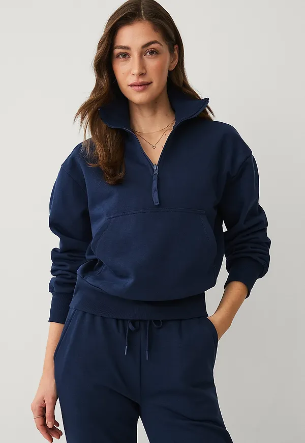 Ellos STUDIO - Sweatshirt med hög krage - Blå