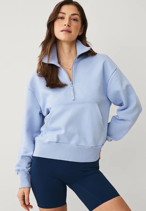 Ellos STUDIO - Sweatshirt med hög krage - Blå