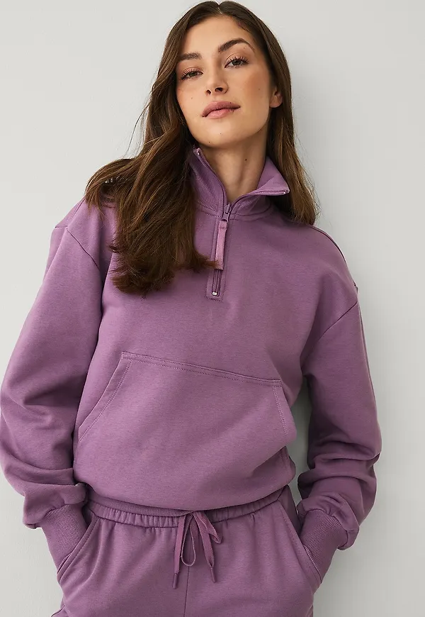 Ellos STUDIO - Sweatshirt med hög krage - Lila