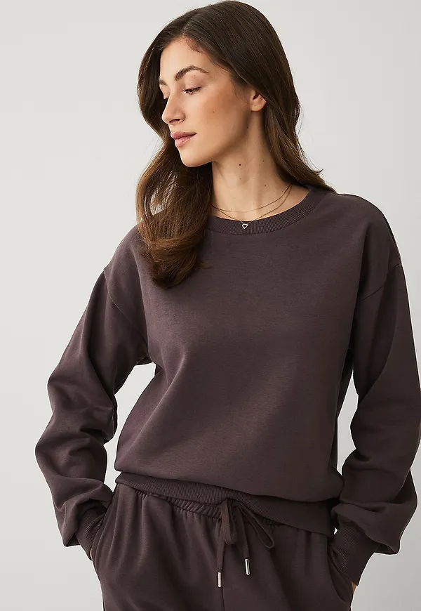 Ellos STUDIO - Sweatshirt med rund hals - Brun