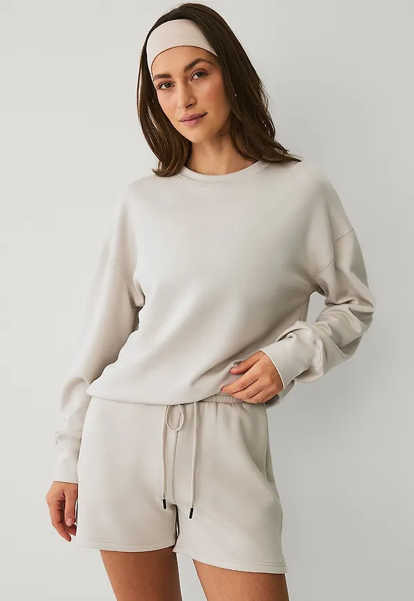 Ellos STUDIO - Sweatshirt Tech Sweat Crewneck - Natur