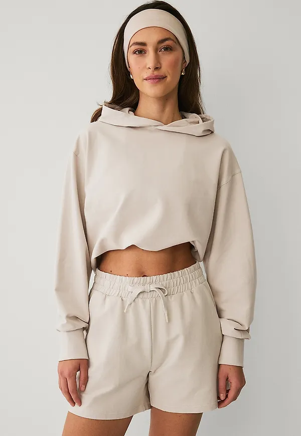 Ellos STUDIO - Träningsshorts Sweat Shorts Soft - Natur