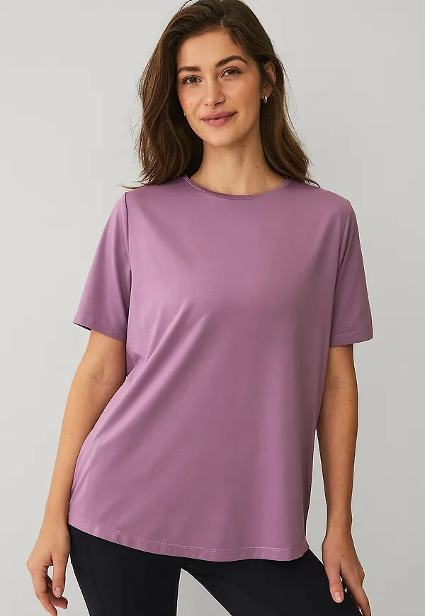 Ellos STUDIO - Träningstopp Loose Top Core SS - Lila