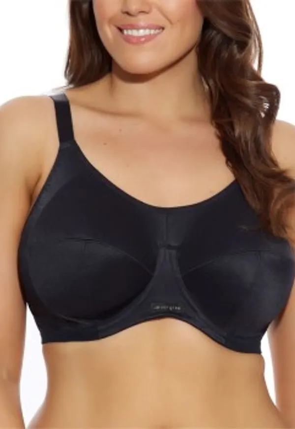 Elomi BH Energise Sports Bra Svart nylon H 95 Dam