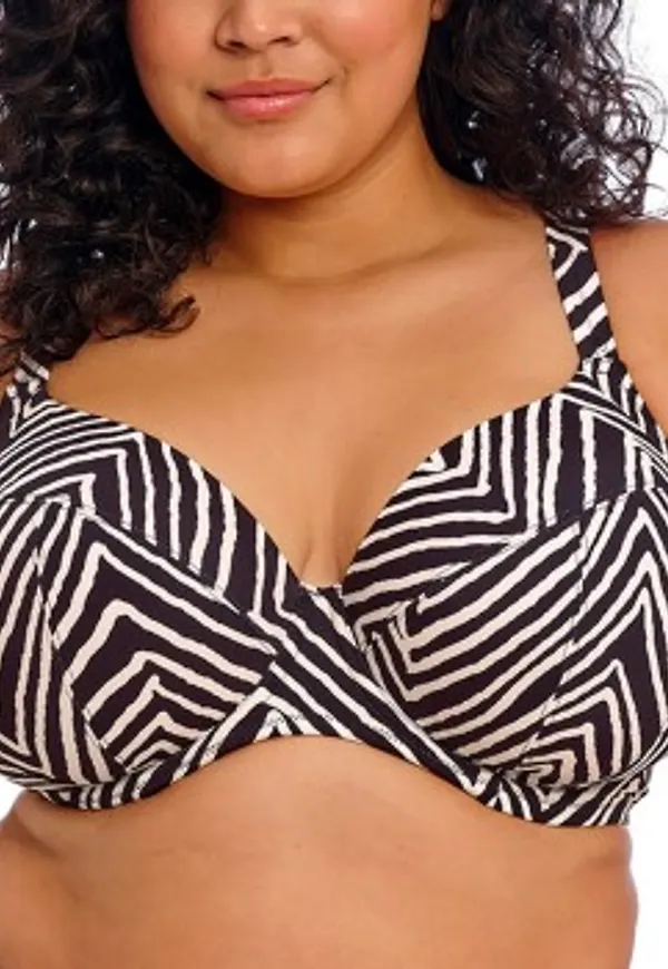 Elomi Fiji Falls Plunge Bikini Top Svart H 90 Dam