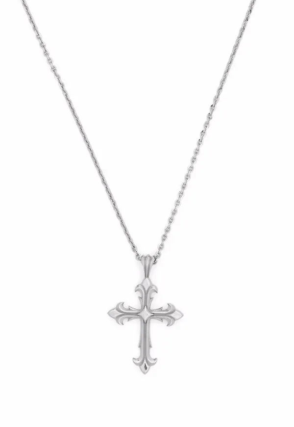 Emanuele Bicocchi Fleury Cross halsband - Silverfärgad