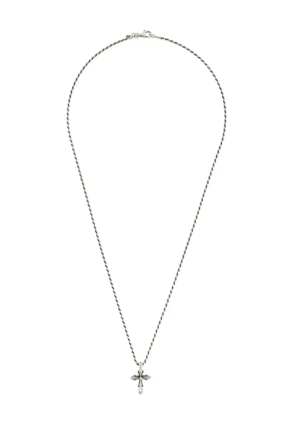 Emanuele Bicocchi halsband med kors - Silverfärgad