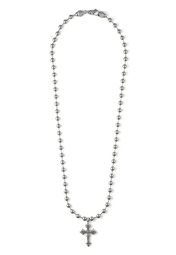 Emanuele Bicocchi halsband med korshänge - Silverfärgad