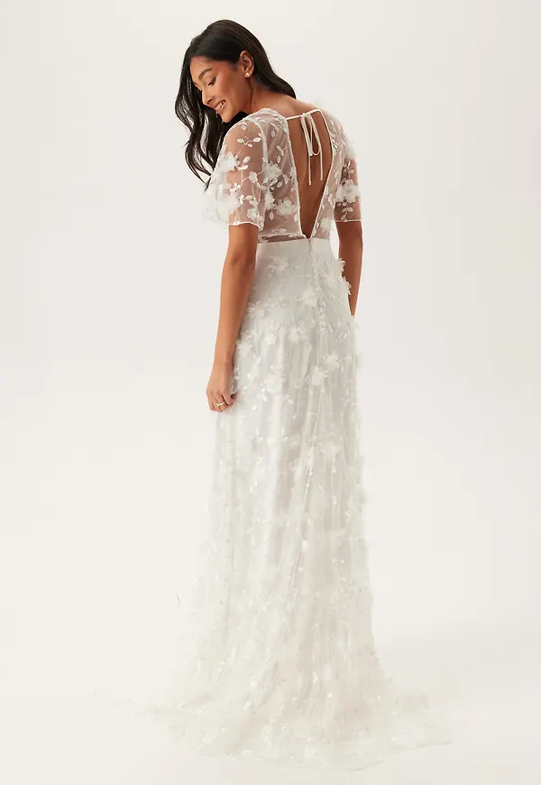 Embroidered Floral Wedding Gown
