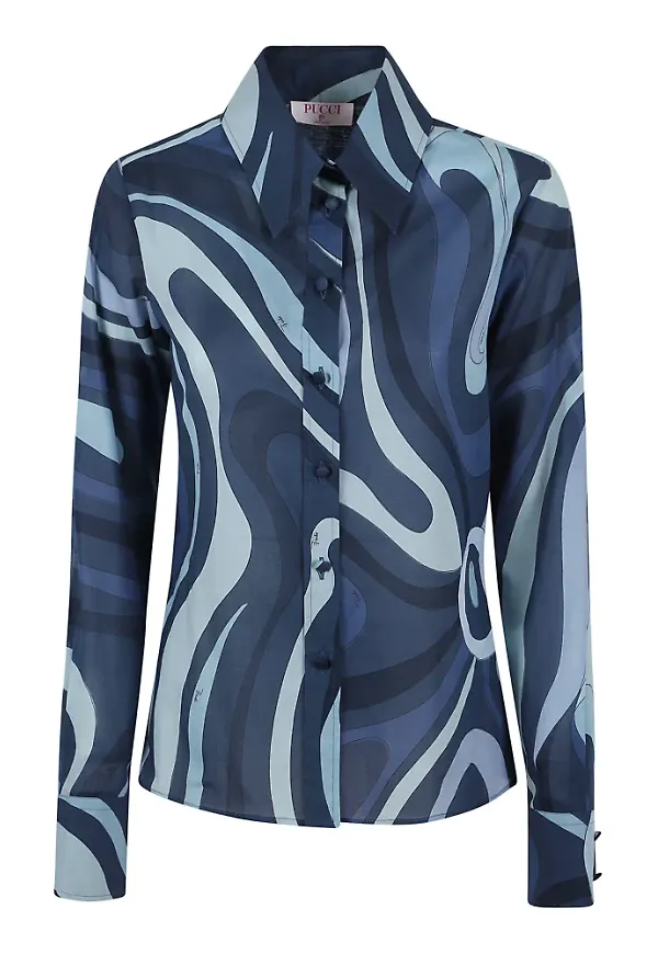 Emilio Pucci Shirts Blå, Dam