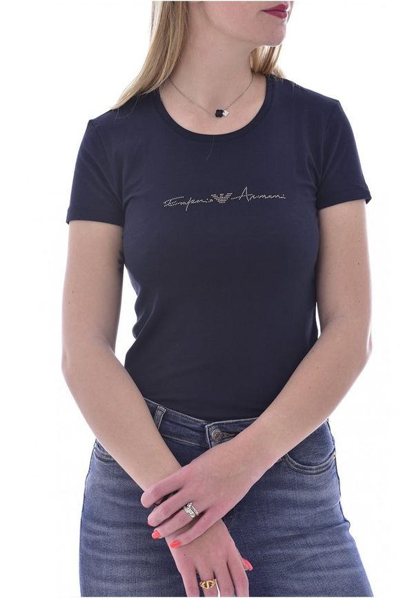 Emporio Armani - T-shirts - Blå - Dam - Storlek: S