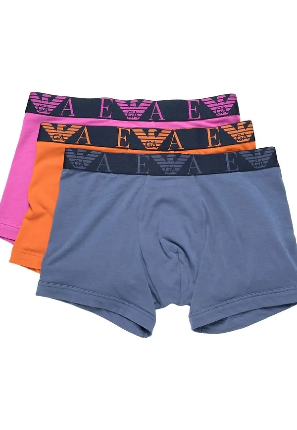 Emporio Armani 3-pack boxershorts med logotypband - Rosa