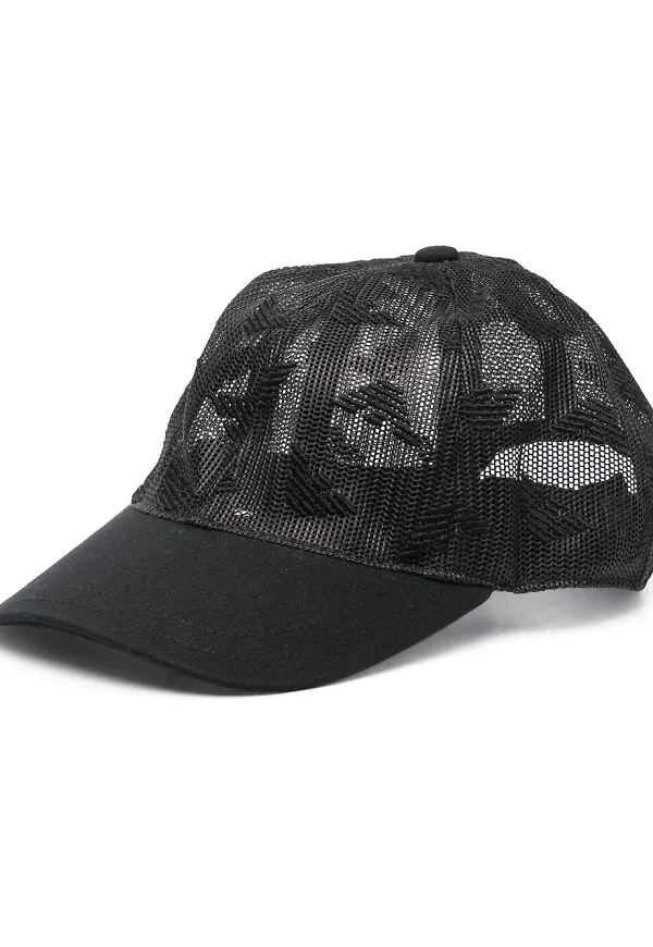 Emporio Armani basebollkeps med logotyp - Svart