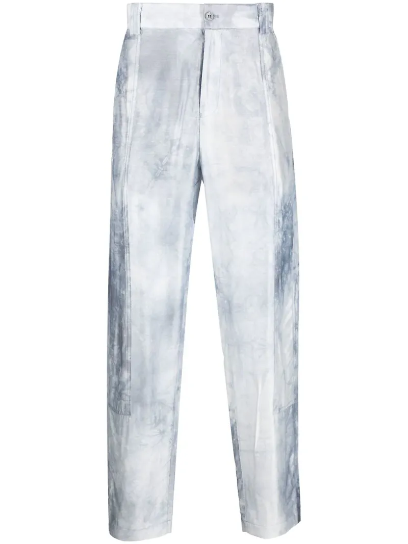 Emporio Armani batikmönstrade byxor - Blå
