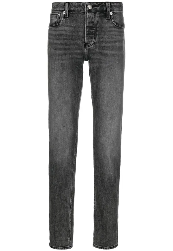 Emporio Armani blekta jeans med smal passform - Svart