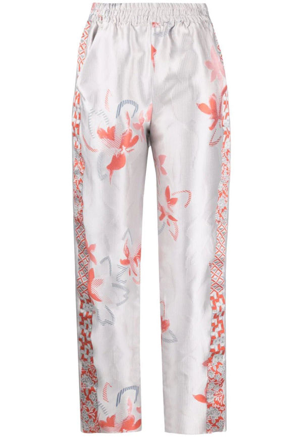Emporio Armani blommiga raka byxor - Grå
