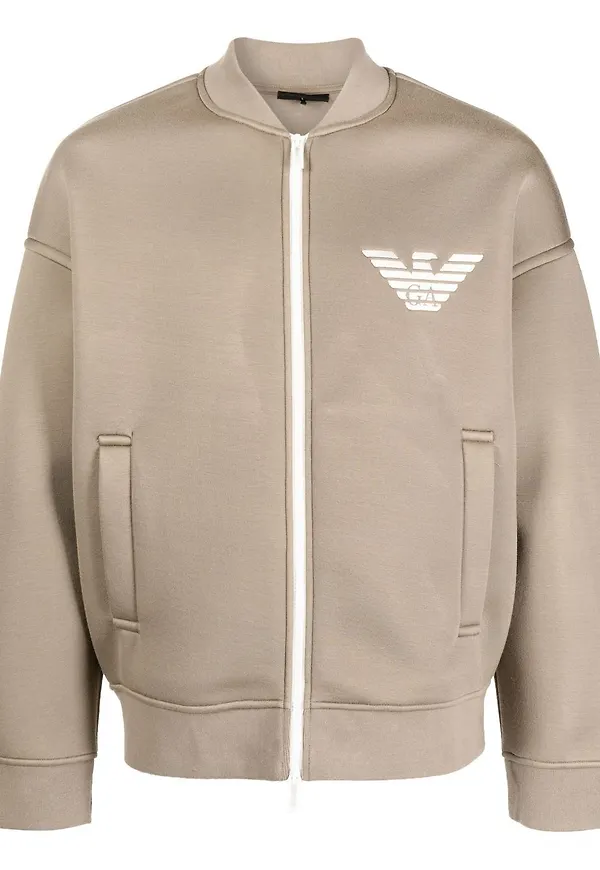 Emporio Armani bomberjacka med broderad logotyp - Grå