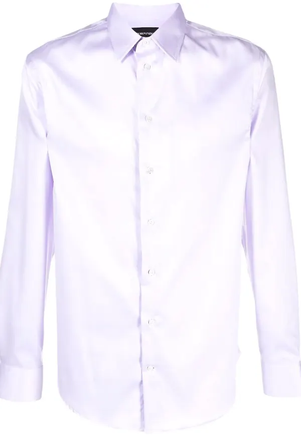 Emporio Armani bomullsskjorta - Lila