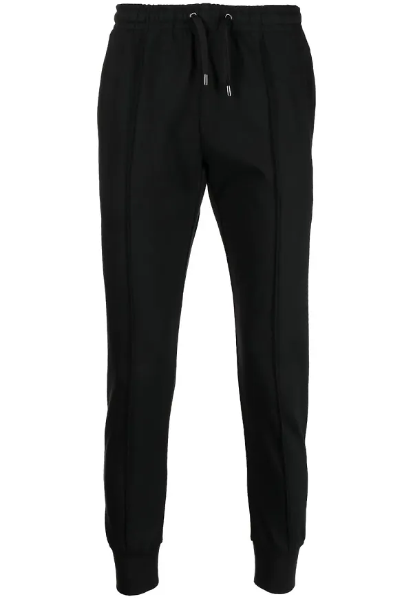 Emporio Armani byxor med dragsko - Svart