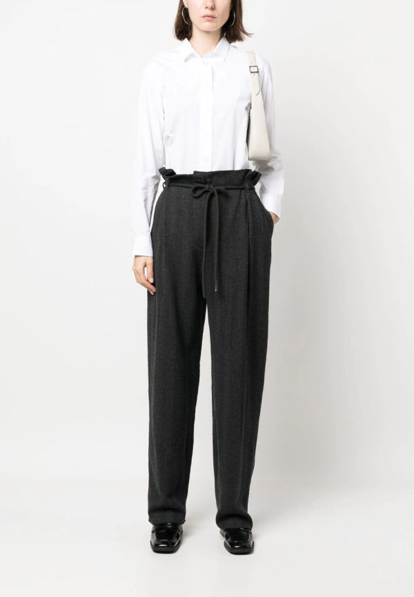 Emporio Armani byxor med hög midja - Grå