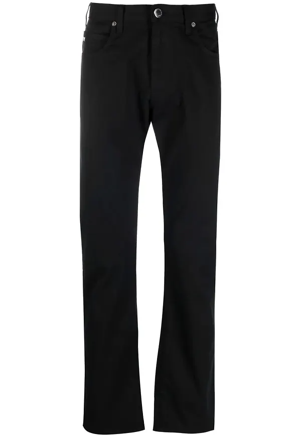 Emporio Armani byxor med raka ben - Svart