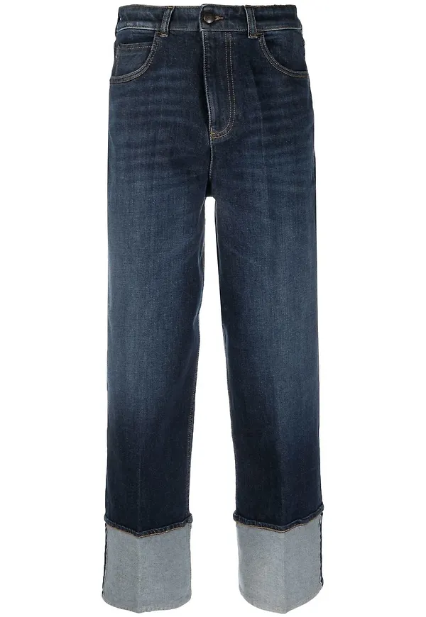 Emporio Armani croppade jeans - Blå