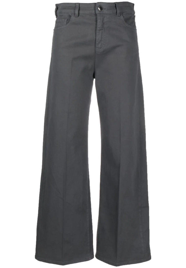 Emporio Armani croppade straight-jeans - Grå